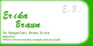 erika braun business card